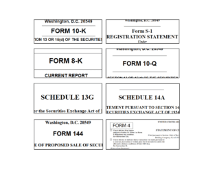 Most important SEC filings - 8 out of 15 shown