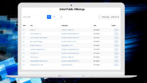 IPO SEC filing widget
