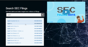 SEC Filing Data Filing Search