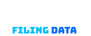 A black background with large white pixelated letters spelling "SEC" above smaller blue-gradient letters spelling "FILING DATA.